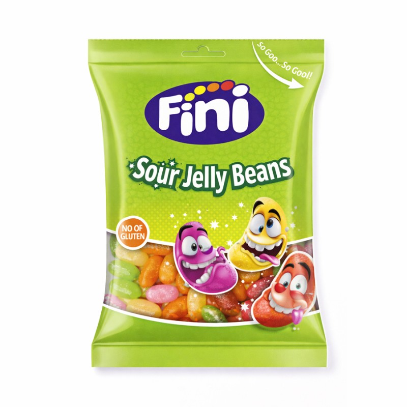 Ζελεδάκια Fini Jelly Beans (Sour) 90gr. (12τμχ.)