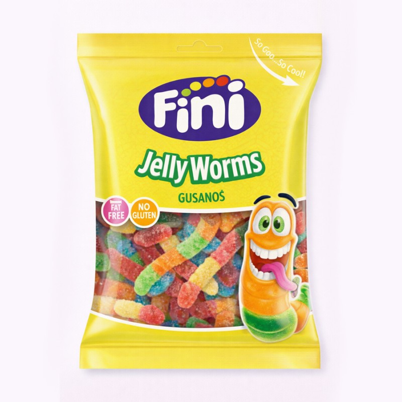Ζελεδάκια Fini Jelly Worms (Sour) 90gr. (12τμχ.)
