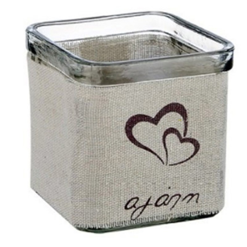 Μπομπονιέρα Γάμου Γυάλινο Διακοσμητικό Για Ρεσώ (8x8x8εκ.) 0152.19122M