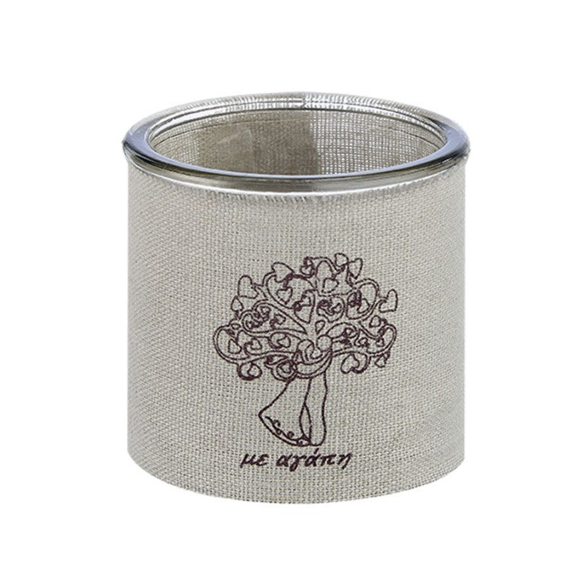 Μπομπονιέρα Γάμου Γυάλινο Διακοσμητικό Για Ρεσώ (8x8εκ.) 0152.19144