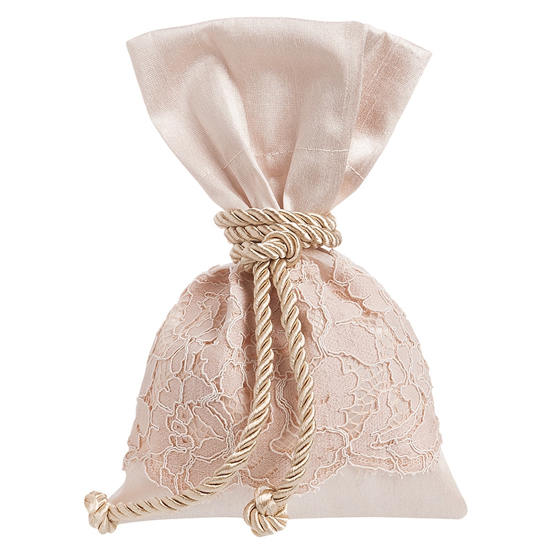 Μπομπονιέρα Γάμου Πουγκί Σαντούκ Με Δαντέλα Π120-07/170