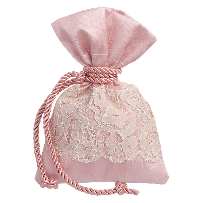 Μπομπονιέρα Γάμου Πουγκί Σαντούκ Με Δαντέλα Π120-170/07