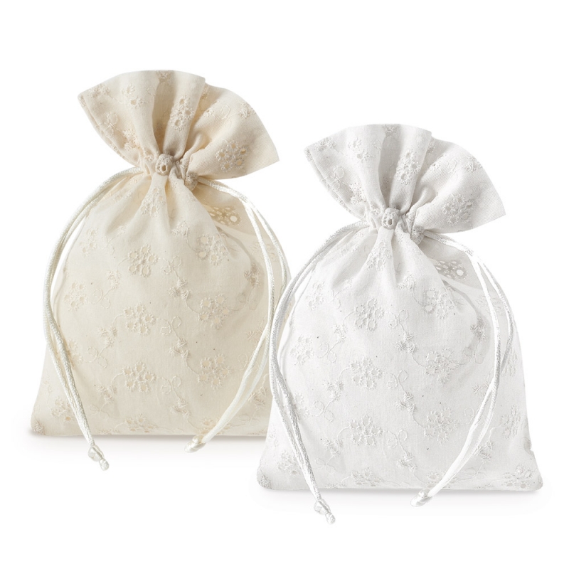 Μπομπονιέρα Γάμου Υφασμάτινο Πουγκί Τ112-01