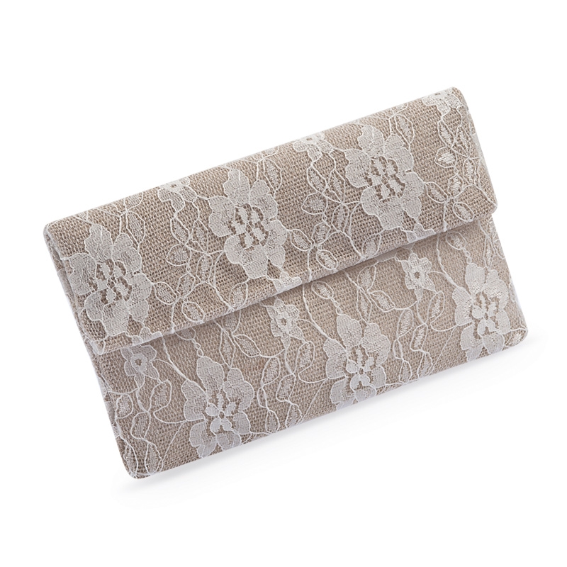 Μπομπονιέρα Γάμου Φάκελος Με Δαντέλα Φ390-02