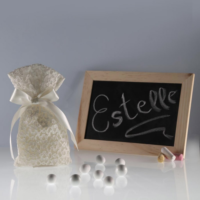 Μπομπονιέρα Γάμου Πουγκί Δαντέλας 16Τ157