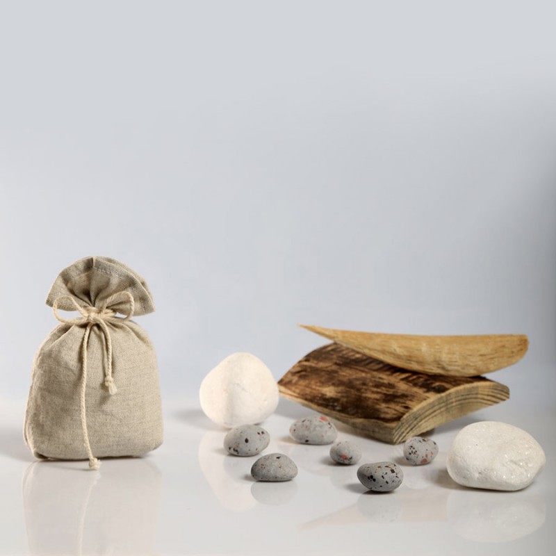 Μπομπονιέρα Γάμου Πουγκί Λινό 16Τ197