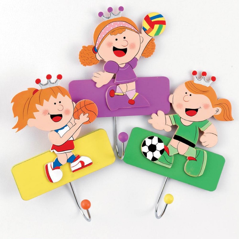 Μπομπονιέρα Βάπτισης Ξύλινες Κρεμάστρες Πριγκήπισσες Με Μπάλα Μ6330