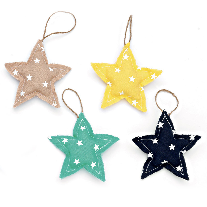 Μπομπονιέρα Βάπτισης Υφασμάτινο Μαξιλαράκι Αστέρι Μ9664