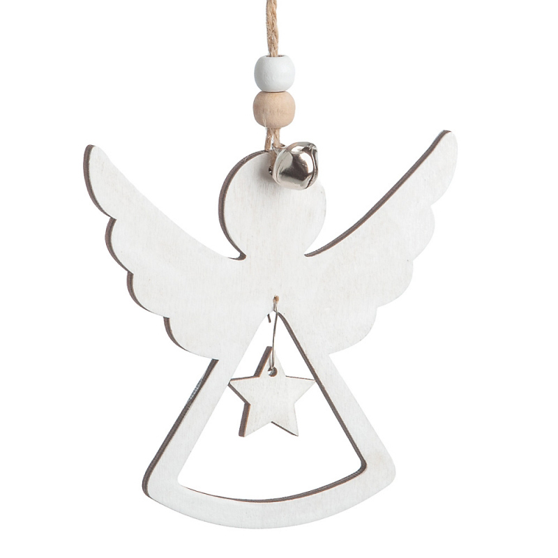 Μπομπονιέρα Βάπτισης Ξύλινο Αγγελάκι 18101 (8τμχ)