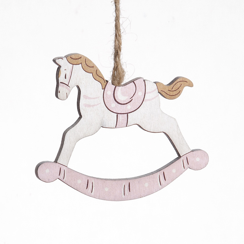 Μπομπονιέρα Βάπτισης Κρεμαστό Ξύλινο Αλογάκι 14Γ6545-Ρ