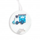 Μπομπονιέρα Βάπτισης Ξύλινη Κρεμάστρα Τοίχου Τρένο 18Ε010 (4τμχ)