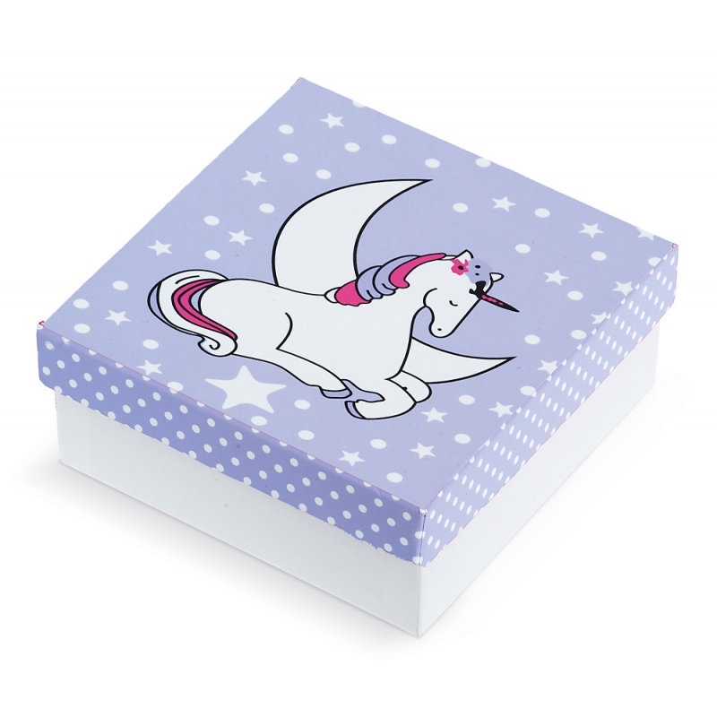 Μπομπονιέρα Βάπτισης Χάρτινο Κουτάκι Μονόκερος 81606