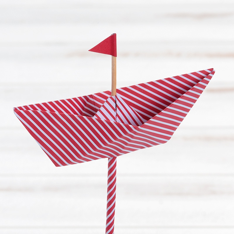 Μπομπονιέρα Βάπτισης Χάρτινο Καραβάκι Stick 81639