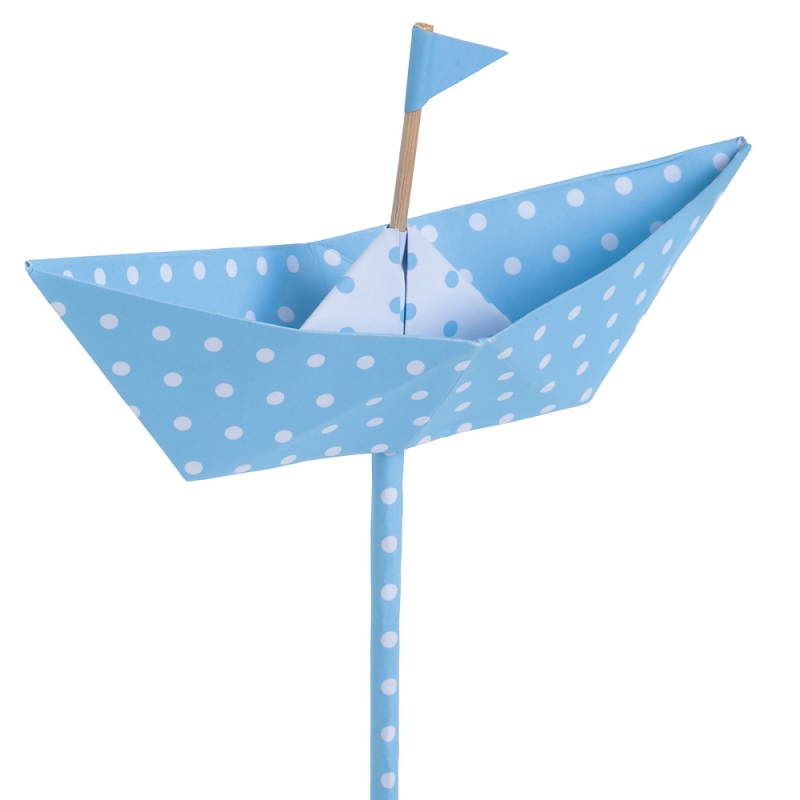 Μπομπονιέρα Βάπτισης Χάρτινο Καραβάκι Stick 81640