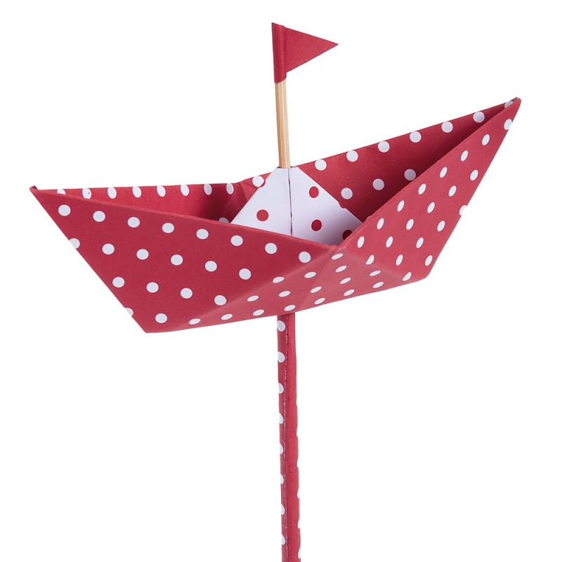 Μπομπονιέρα Βάπτισης Χάρτινο Καραβάκι Stick 81641