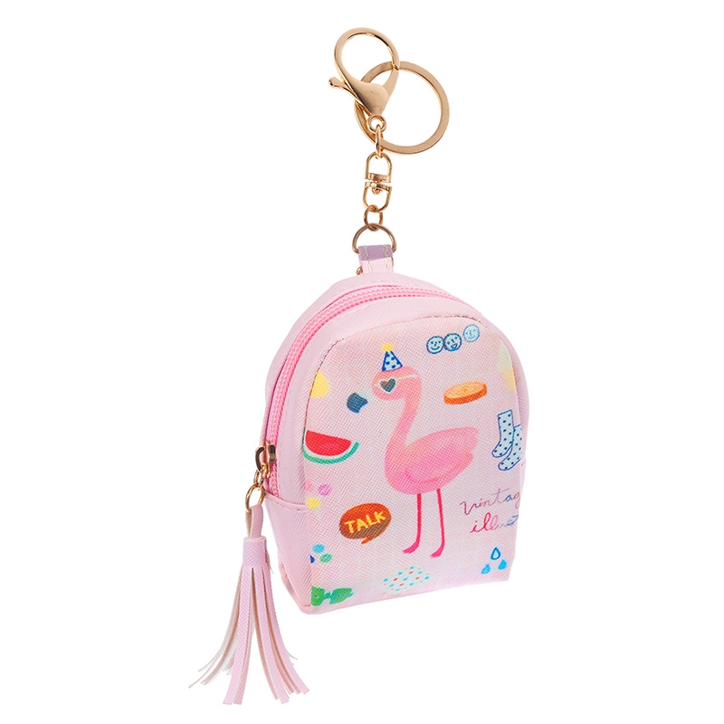 Μπομπονιέρα Βάπτισης  PVC Πορτοφολάκι-Μπρελόκ Φλαμίνγκο  Γ8005