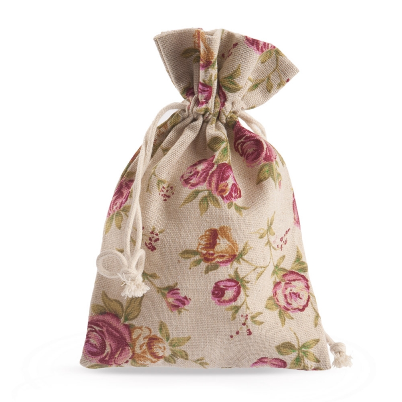 Μπομπονιέρα Βάπτισης Λινό Πουγκί Τ14/79Κ (20τμχ)