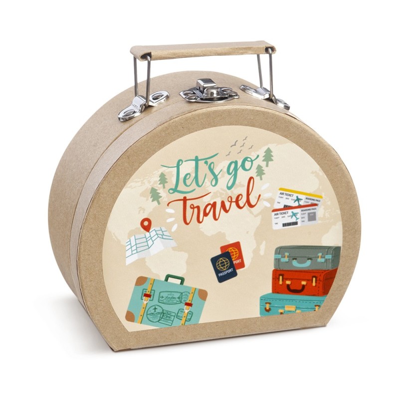 Μπομπονιέρα Βάπτισης Βαλιτσάκι Travel ΒΛ575 (8τμχ)
