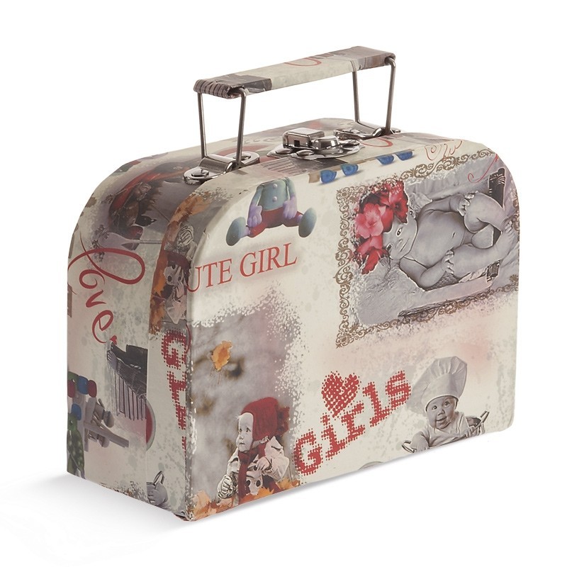 Μπομπονιέρα Βάπτισης Χάρτινο Κουτάκι-Βαλιτσάκι Baby 81408 (20τμχ)