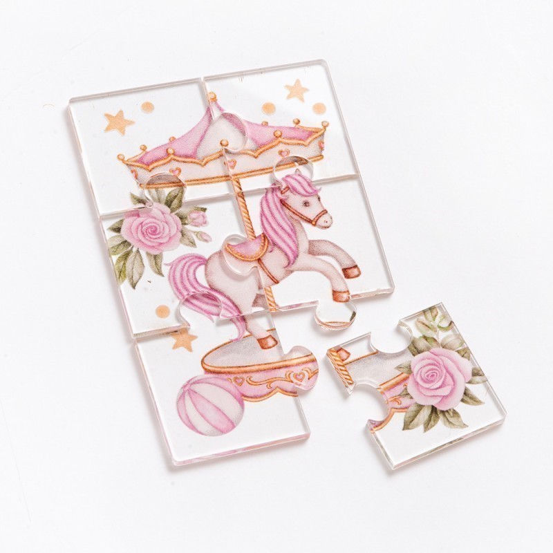 Μπομπονιέρα Βάπτισης Puzzle Καρουζέλ 031-520-01