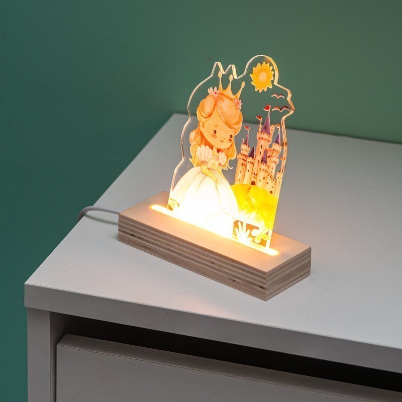 Μπομπονιέρα Βάπτισης Διακοσμητικό Με Led Πριγκίπισσα 023-501-01