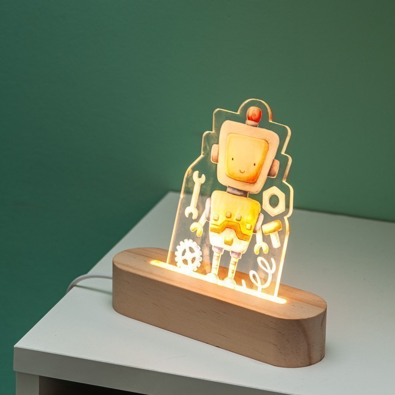 Μπομπονιέρα Βάπτισης Διακοσμητικό Με Led Ρομπότ 023-550-01/Α