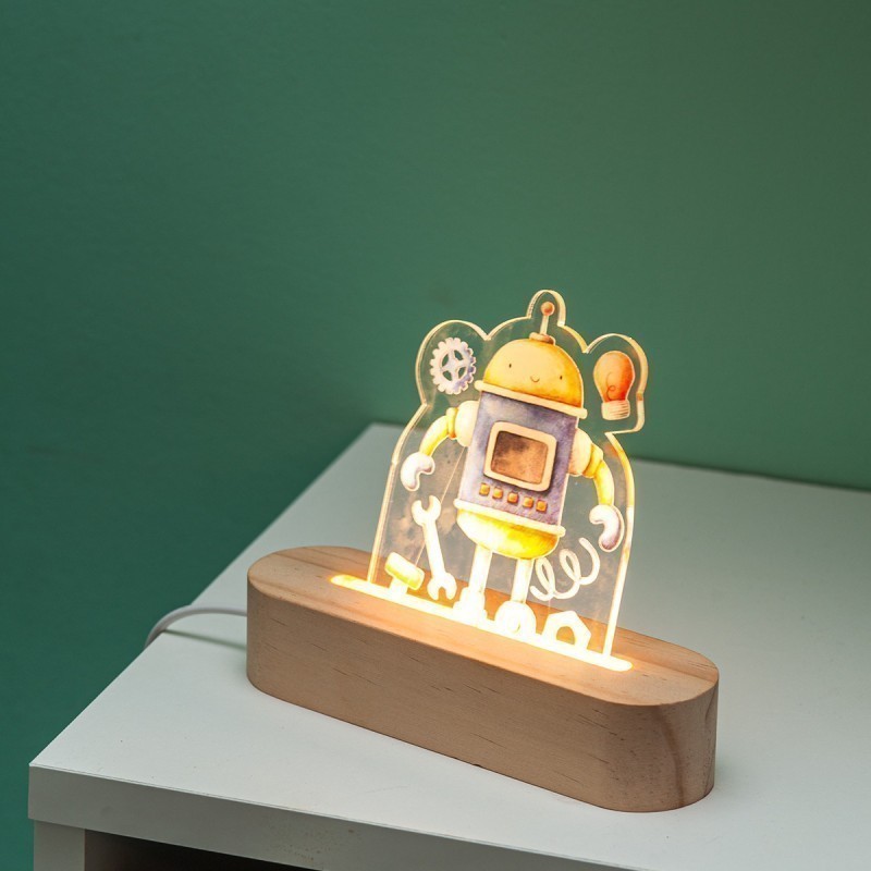 Μπομπονιέρα Βάπτισης Διακοσμητικό Με Led Ρομπότ 023-550-01/Β