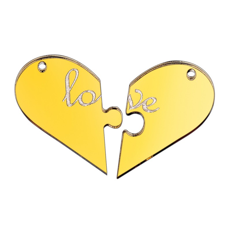 Διακοσμητικό Plexiglass Καρδιά Παζλ Μ10699