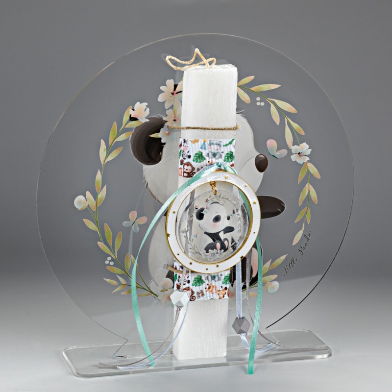 Πασχαλινή Λαμπάδα Σε Βάση Plexiglass - Panda ΕΛ752ΒΣ