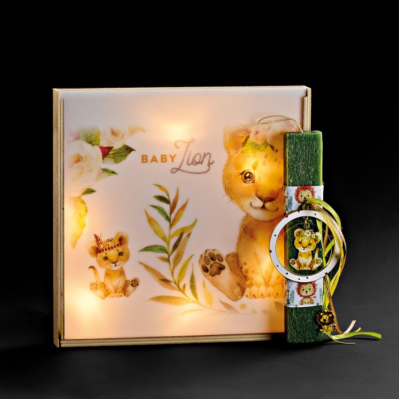 Πασχαλινή Λαμπάδα Με Φωτιζόμενο Κάδρο - Τιγράκι ΕΛ1090Φ