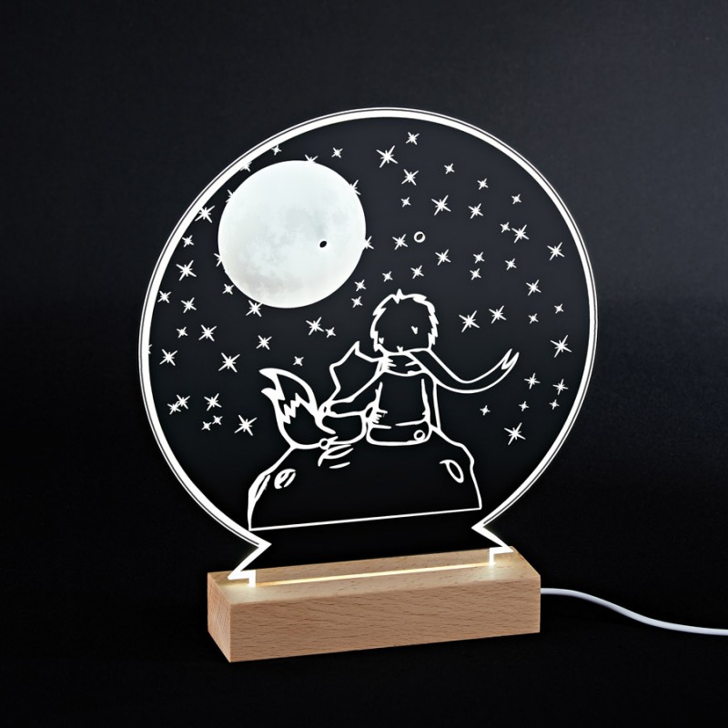 Επιτραπέζια Plexiglass LED Βάση Για Λαμπάδα - Μικρός Πρίγκιπας (25εκ.) Μ12021