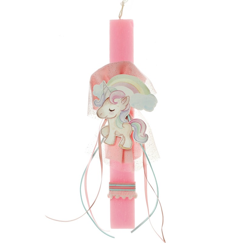 Πασχαλινή Λαμπάδα - Ουράνιο Τόξο/Μονόκερος ΠΛ483