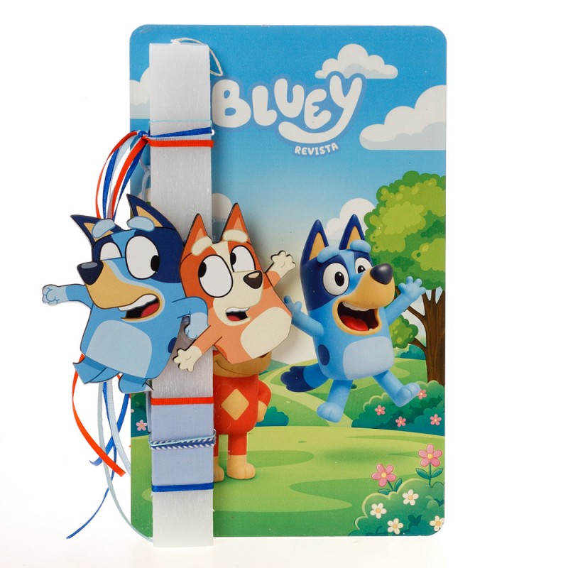 Πασχαλινή Λαμπάδα Με Πινακίδα Πόρτας - Bluey ΠΛ-2618