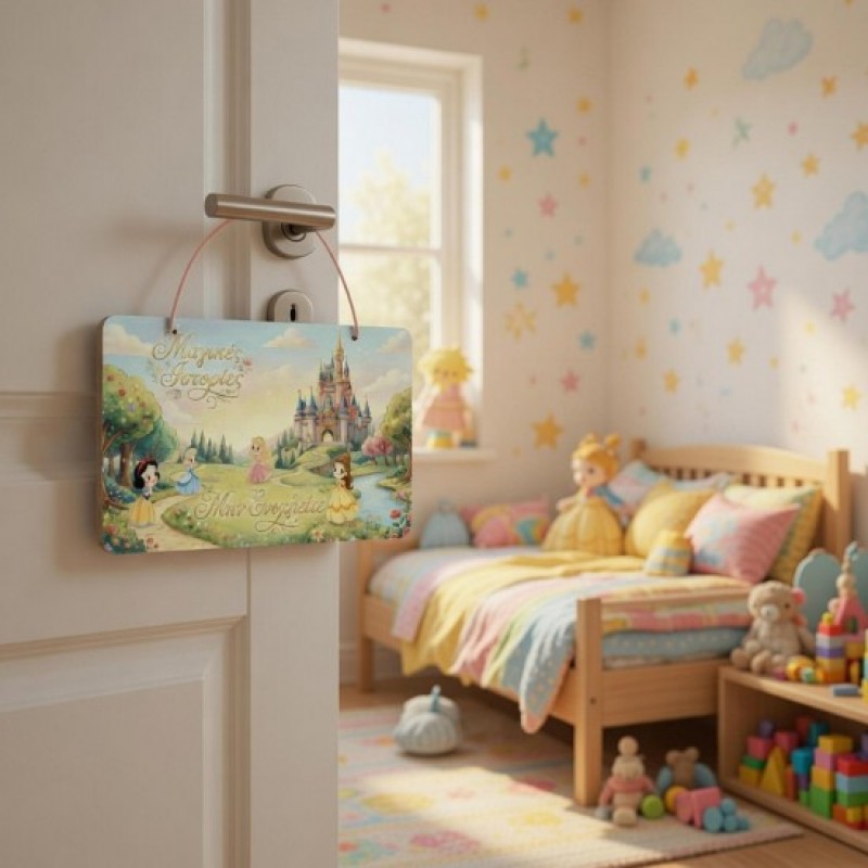 Πασχαλινή Λαμπάδα Με Πινακίδα Πόρτας - Πριγκίπισσες ΠΛ-2619