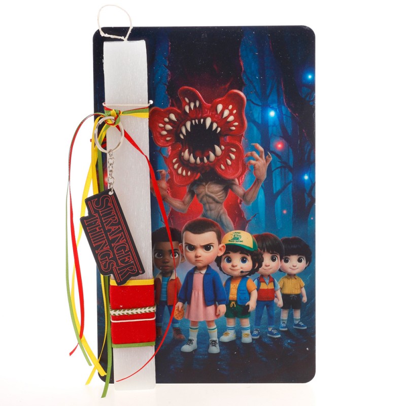 Πασχαλινή Λαμπάδα Με Πινακίδα Πόρτας - Stranger Things ΠΛ-2624