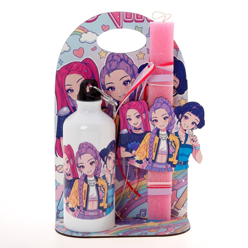 Πασχαλινή Λαμπάδα Με Παγούρι - K-Pop Huntrix ΠΛ-2676