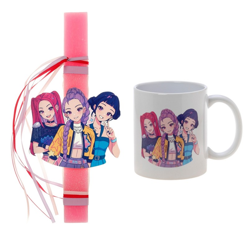 Πασχαλινή Λαμπάδα Με Κούπα - K-Pop Huntrix ΠΛΣ-2607Κ