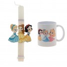 Πασχαλινή Λαμπάδα Με Κούπα - Πριγκίπισσες ΠΛΣ-2611Κ