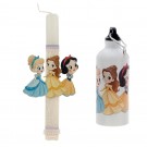 Πασχαλινή Λαμπάδα Με Παγούρι - Πριγκίπισσες  ΠΛΣ-2611Π