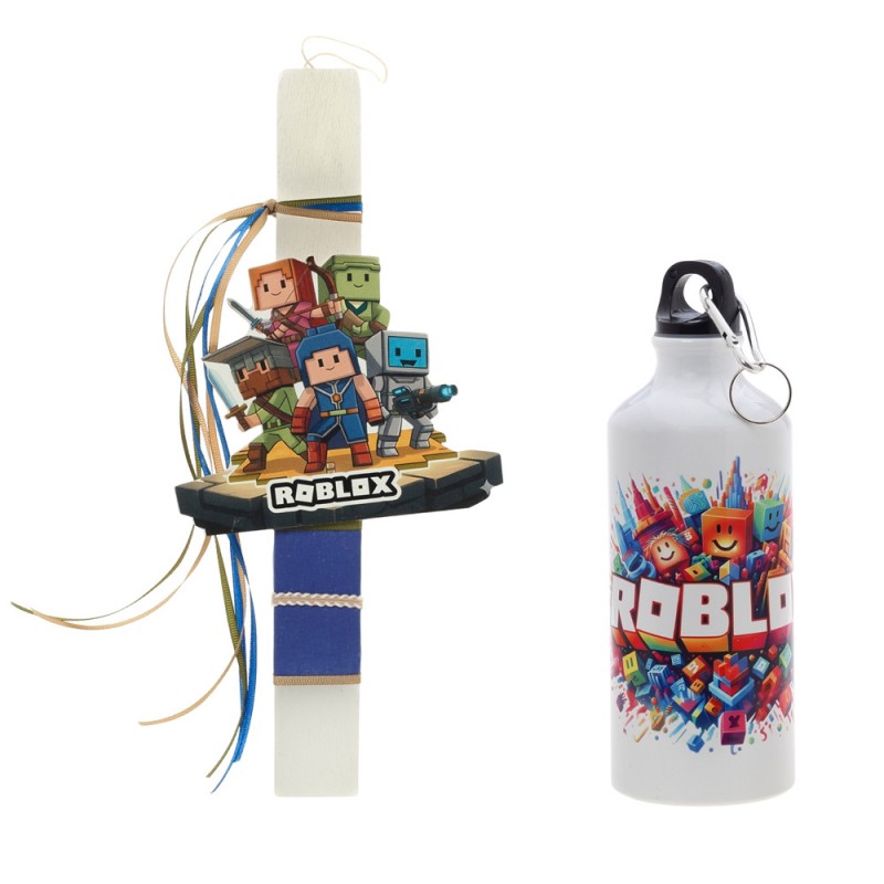 Πασχαλινή Λαμπάδα Με Παγούρι - Roblox ΠΛΣ-2612Π