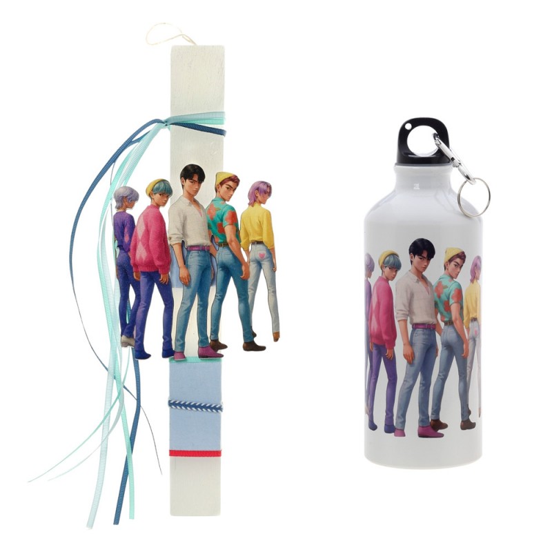 Πασχαλινή Λαμπάδα Με Παγούρι - Saja Boys ΠΛΣ-2613Π