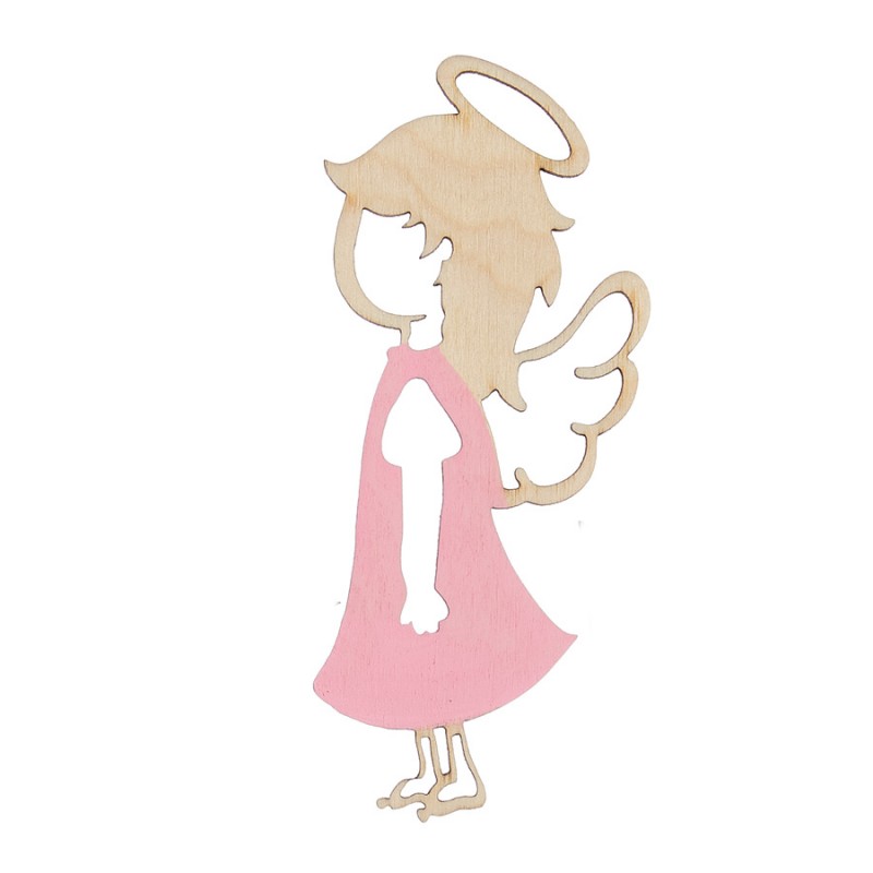 Ξύλινο Διακοσμητικό Αγγελάκι Μ2648-Ρ