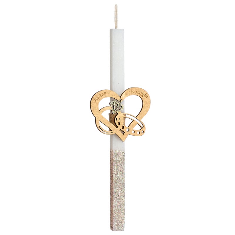 Πασχαλινή Λαμπάδα - Καρδιά (1,7x1,7x28εκ.) 0335.25164