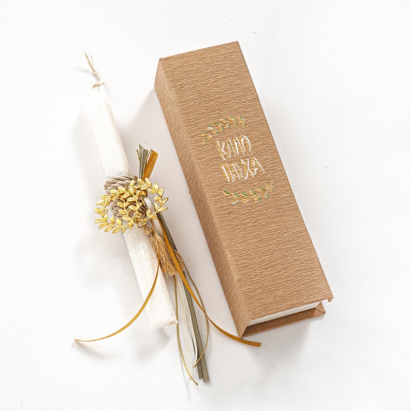 Πασχαλινή Λαμπάδα Με Στεφανάκι 16101