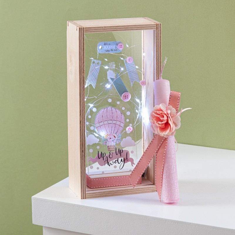  Πασχαλινή Λαμπάδα Με Led - Aερόστατο (26x13x6,2εκ.) 02292