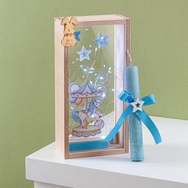  Πασχαλινή Λαμπάδα Με Led - Καρουζελ (26x13x6,2εκ.) 02317