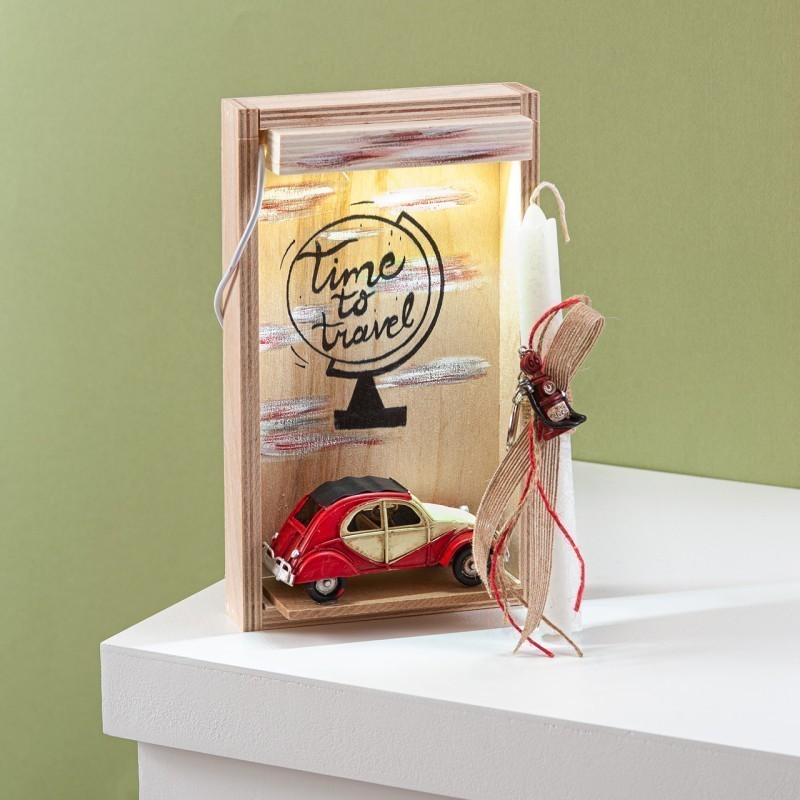  Πασχαλινή Λαμπάδα Με Led - Αυτοκινητάκι (26x13x6,2εκ.) 02337