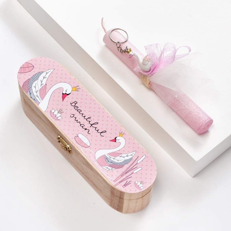 Πασχαλινή Λαμπάδα Κασετίνα - Κύκνος (23x6x6εκ.) 02372