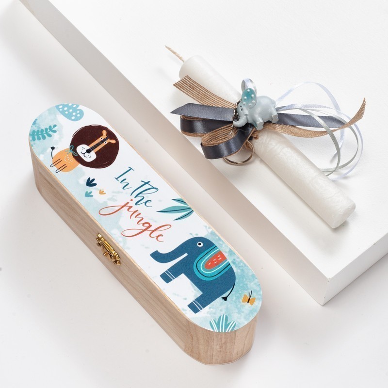 Πασχαλινή Λαμπάδα Κασετίνα - Ζώα της Ζούγκλας (23x6x6εκ.) 02382