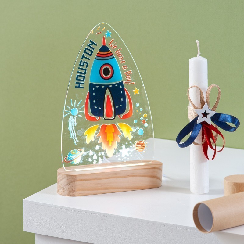 Πασχαλινή Λαμπάδα Led - Πύραυλος (15x4,5x3εκ.) 18950